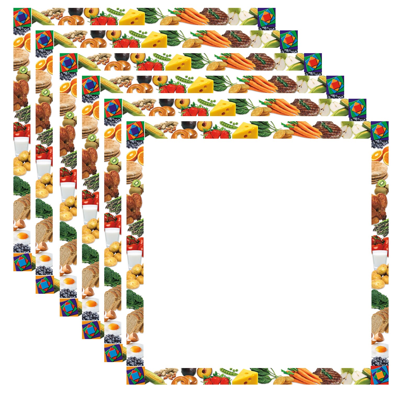 North Star Teacher Resources Straight Border with Decorative Corners, 3 x 258, Food (NST4239-6)