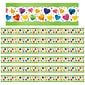 North Star Teacher Resources All Around the Board Straight Border, 3" x 258', Watercolor Hearts (NST4243-6)