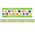 North Star Teacher Resources All Around the Board Straight Border, 3 x 258, Watercolor Hearts (NST