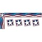 North Star Teacher Resources Straight Border with Decorative Corners, 3" x 258', Stars & Stripes (NST4244-6)