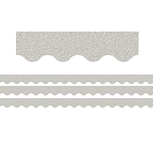 Teacher Created Resources Scalloped Border, 2.19 x 105, Silver Glitz (TCR77017-3)