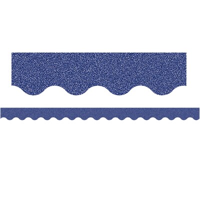 Teacher Created Resources Scalloped Border, 2.19" x 105', Dark Blue (TCR77030-3)