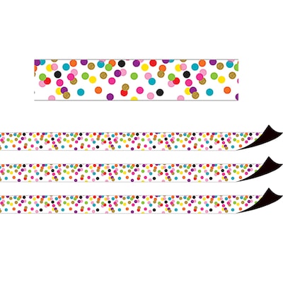 Teacher Created Resources Confetti Magnetic Border, 24 Feet Per Pack, 3 Packs (TCR77149-3)