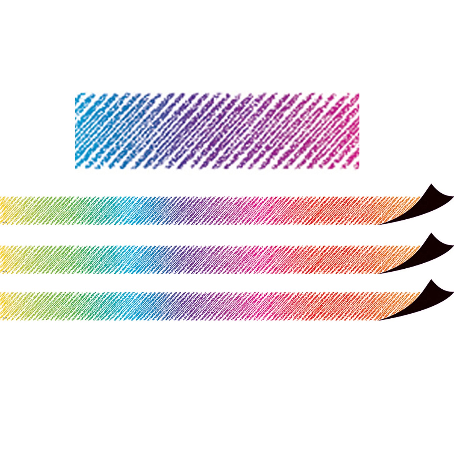 Teacher Created Resources Colorful Scribble Magnetic Border, 24 Feet Per Pack, 3 Packs (TCR77290-3)