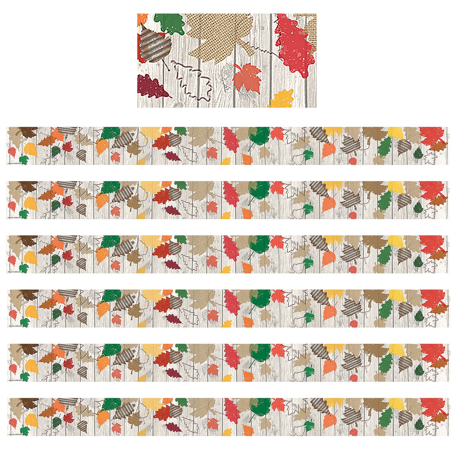 Teacher Created Resources Home Sweet Classroom Straight Border, 3 x 210, Happy Fall (TCR8707-6)