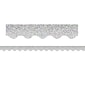 Teacher Created Resources Scalloped Border, 2.19" x 210', Silver Sparkle (TCR8765-6)