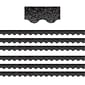 Teacher Created Resources Scalloped Border, 2.19" x 210', Black Sparkle (TCR8766-6)