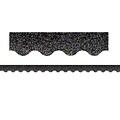 Teacher Created Resources Scalloped Border, 2.19 x 210, Black Sparkle (TCR8766-6)