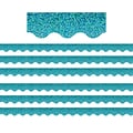 Teacher Created Resources Scalloped Border, 2.19 x 210, Teal Sparkle (TCR8792-6)