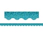 Teacher Created Resources Scalloped Border, 2.19" x 210', Teal Sparkle (TCR8792-6)