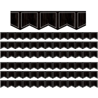 Teacher Created Resources Modern Farmhouse Die-Cut Border, 2.75 x 210, Black Pennants (TCR8905-6)