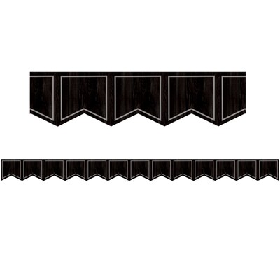 Teacher Created Resources Modern Farmhouse Die-Cut Border, 2.75" x 210', Black Pennants (TCR8905-6)