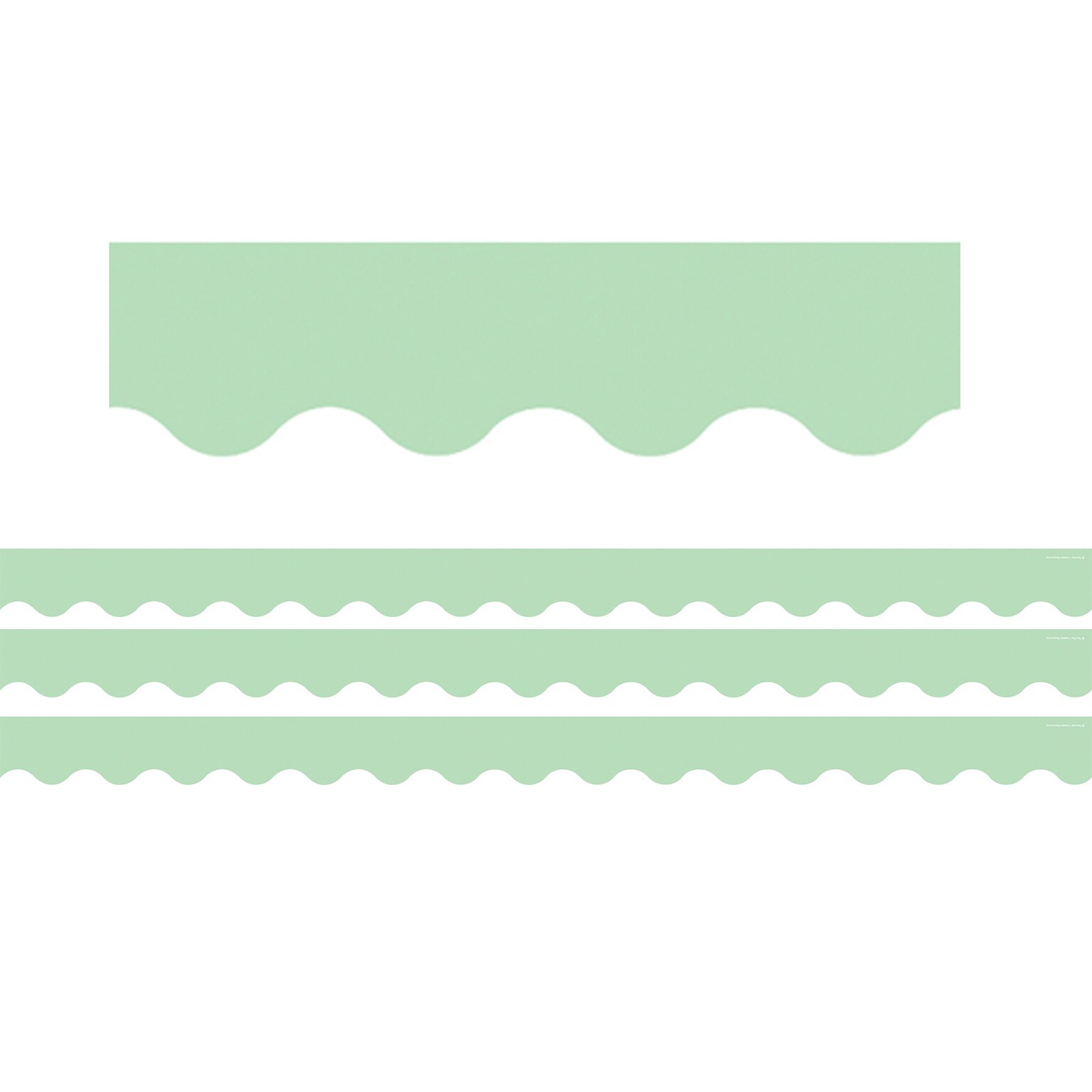 Teacher Created Resources Rolled Scalloped Border, 2.25 x 222, Mint Green (TCR8933-3)