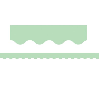 Teacher Created Resources Rolled Scalloped Border, 2.25 x 222, Mint Green (TCR8933-3)