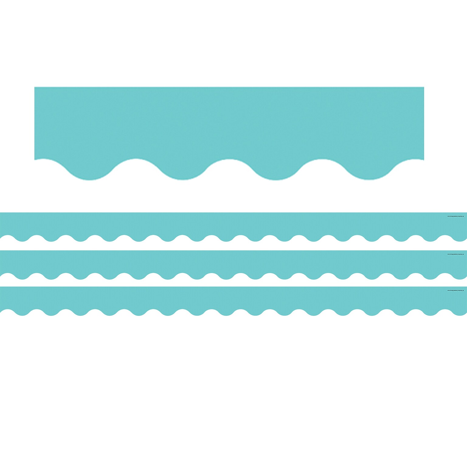 Teacher Created Resources Rolled Scalloped Border, 2.19 x 150, Light Turquoise (TCR8934-3)
