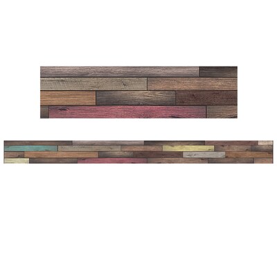 Teacher Created Resources Rolled Straight Border, 3" x 150', Reclaimed Wood Design (TCR8935-3)