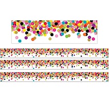 Teacher Created Resources Rolled Straight Border, 3 x 150, Confetti (TCR8952-3)