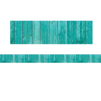 Teacher Created Resources Shabby Chic Rolled Straight Border, 3 x 150, Wood Design (TCR8955-3)