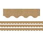 Teacher Created Resources Rolled Scalloped Border, 2.19" x 150', Burlap Design (TCR8956-3)