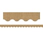 Teacher Created Resources Rolled Scalloped Border, 2.19 x 150, Burlap Design (TCR8956-3)