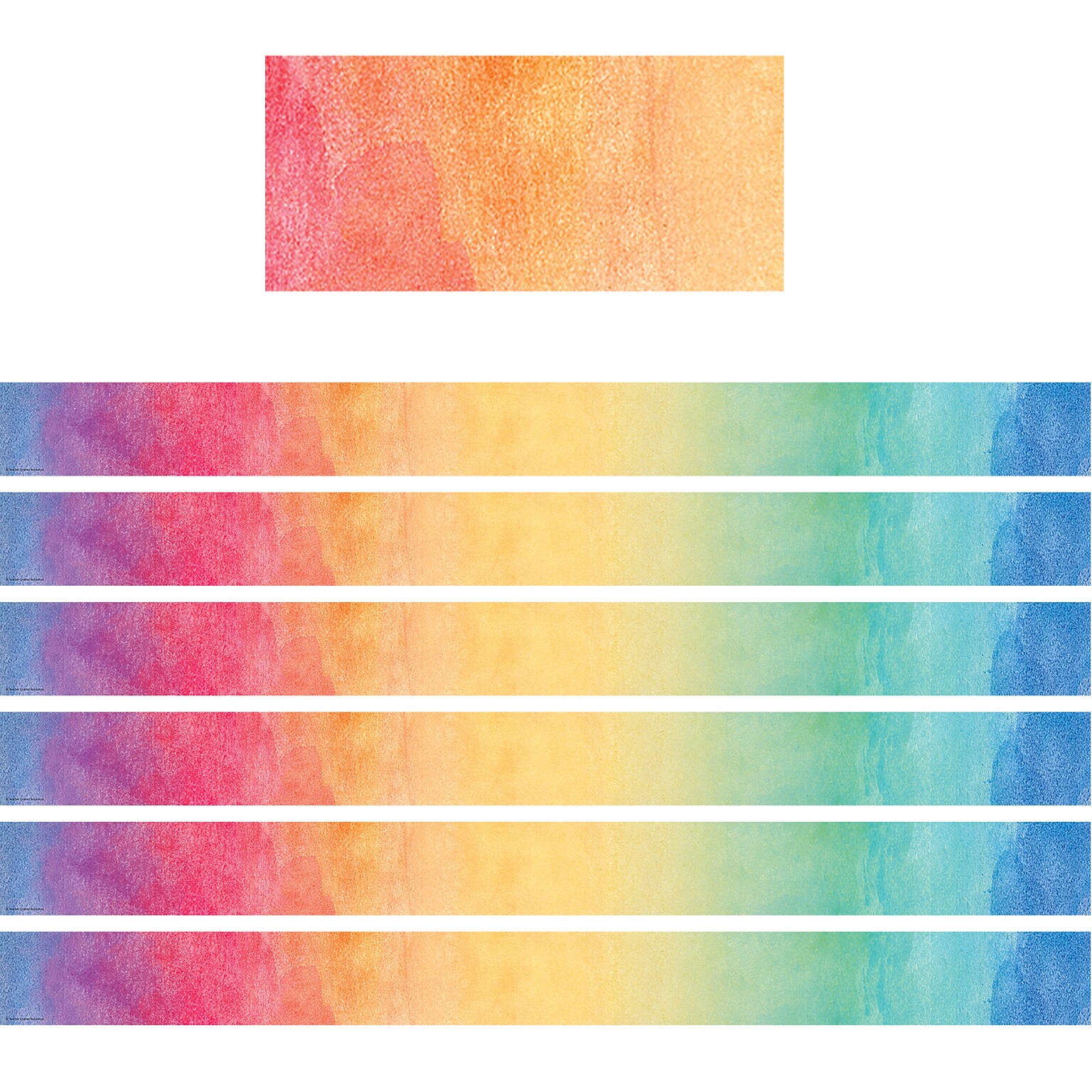 Teacher Created Resources Straight Border, 3 x 210, Watercolor (TCR8960-6)
