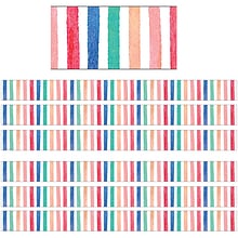 Teacher Created Resources Watercolor Stripes Border Trim, 35 Feet Per Pack, 6 Packs (TCR8961-6)