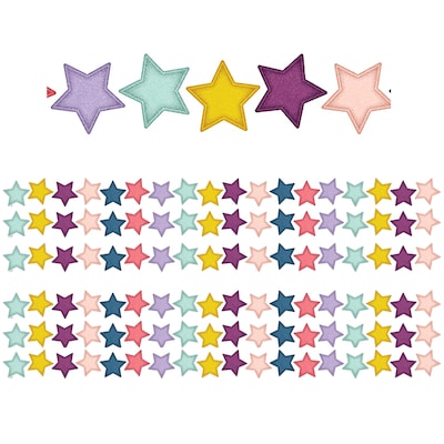 Teacher Created Resources Oh Happy Day Die-Cut Border, 2.75 x 210, Stars (TCR9089-6)