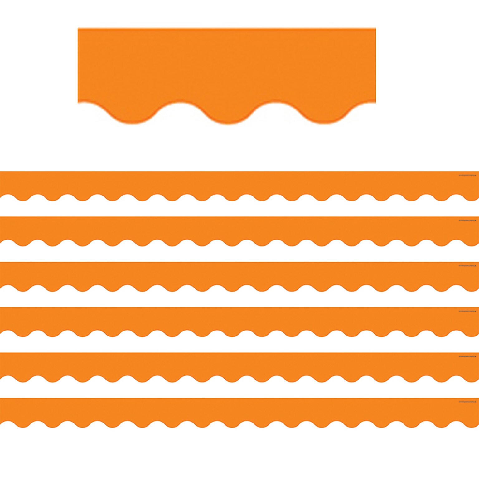 Teacher Created Resources Scalloped Border, 2.19 x 210, Orange (TCR2151-6)