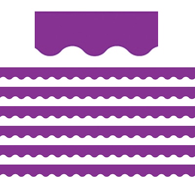 Teacher Created Resources Purple Scalloped Border Trim, 35 Feet Per Pack, 6 Packs (TCR2153-6)