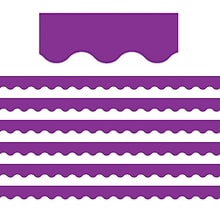 Teacher Created Resources Purple Scalloped Border Trim, 35 Feet Per Pack, 6 Packs (TCR2153-6)