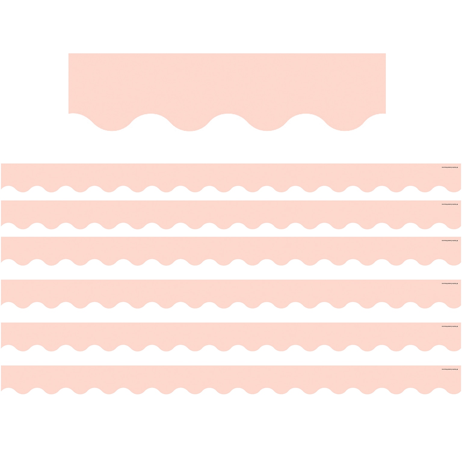 Teacher Created Resources Scalloped Border, 2.19 x 210, Blush Pink (TCR3065-6)