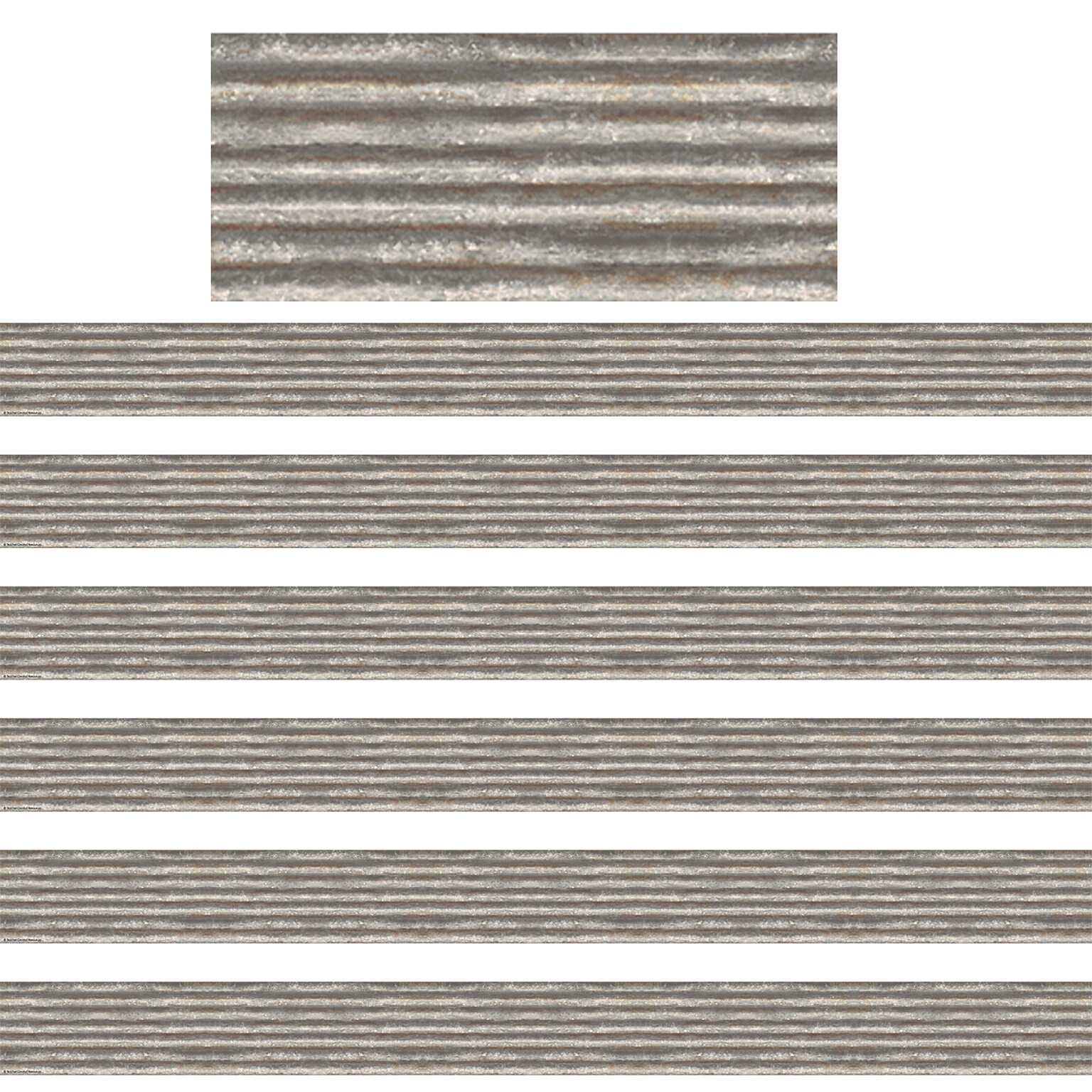 Teacher Created Resources Home Sweet Classroom Corrugated Metal Border Trim, 35 Feet Per Pack, 6 Packs (TCR3428-6)