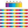 Teacher Created Resources Colored Pencils Die-Cut Border Trim, 35 Feet Per Pack, 6 Packs (TCR3496-6)