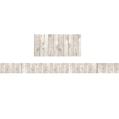 Teacher Created Resources White Wood Design Straight Border Trim, 35 Feet Per Pack, 6 Packs (TCR3563