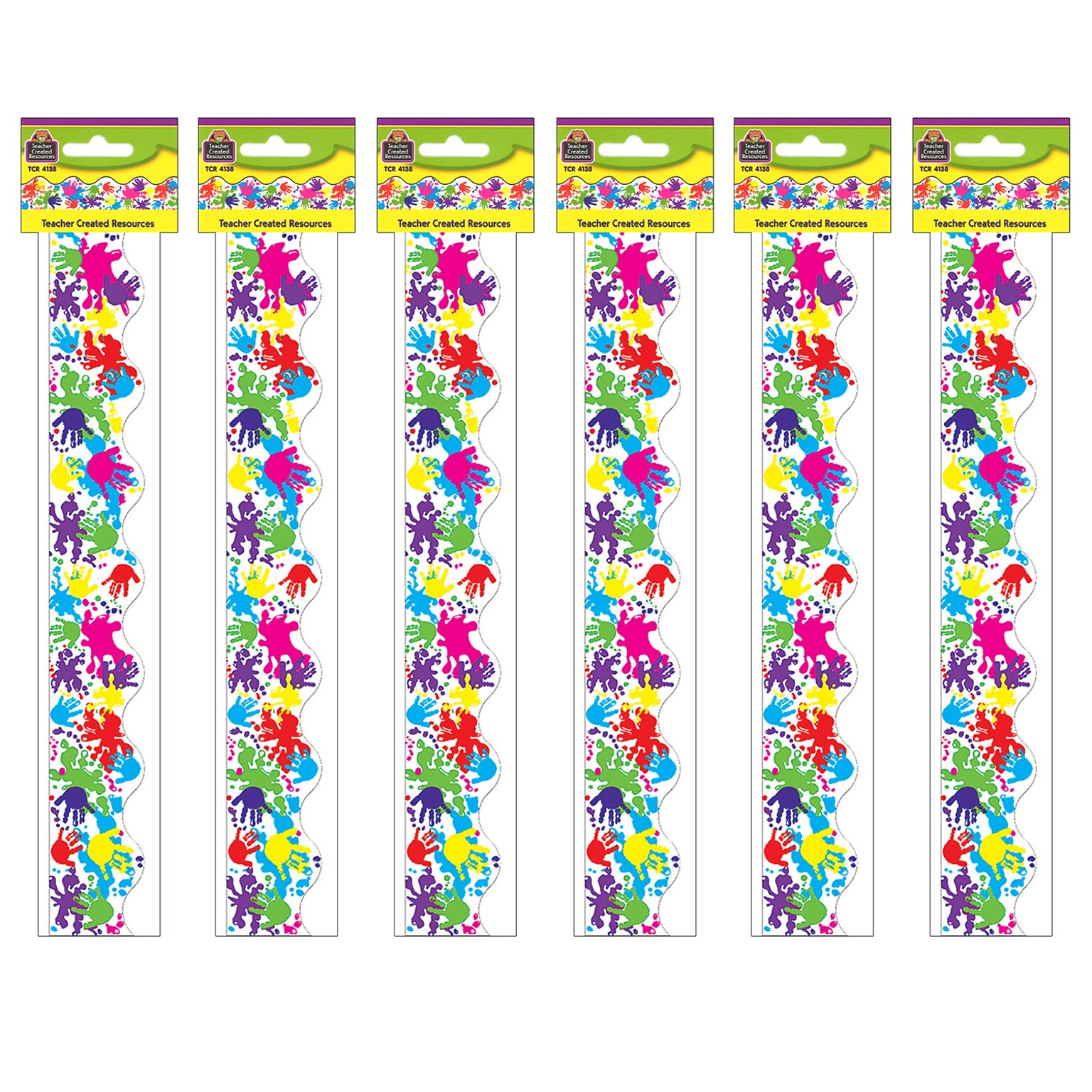 Teacher Created Resources Helping Hands Border Trim, 35 Feet Per Pack, 6 Packs (TCR4138-6)