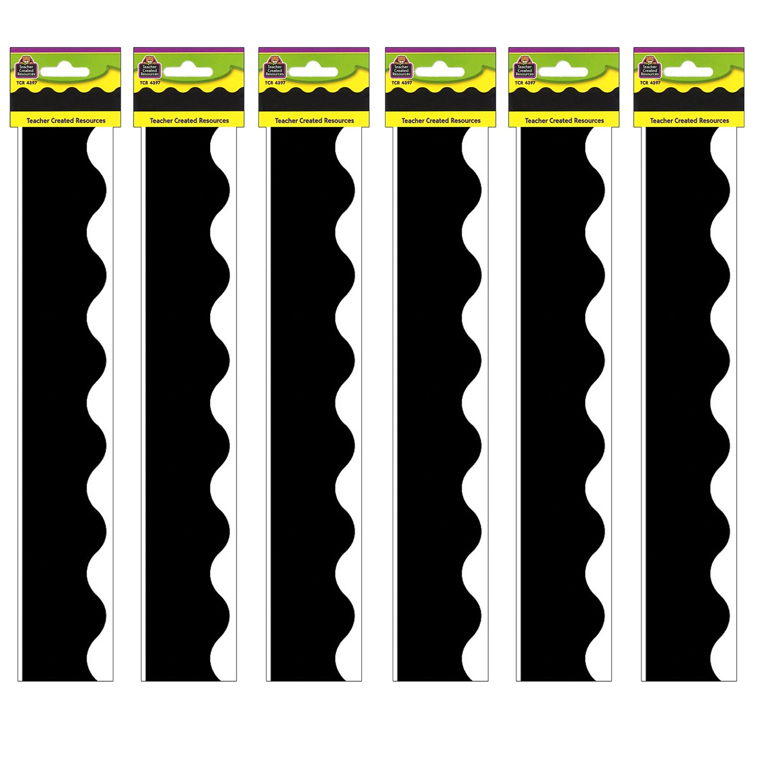 Teacher Created Resources Black Border Trim, 35 Feet Per Pack, 6 Packs (TCR4397-6)