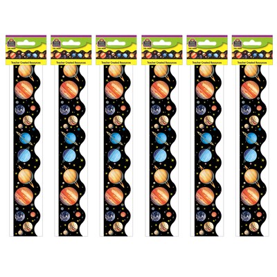 Teacher Created Resources Scalloped Solar System Border Trim, 35 Feet Per Pack, 6 Packs (TCR4600-6)