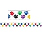 Teacher Created Resources Straight Border, 3" x 210', Colorful Paw Prints (TCR4641-6)