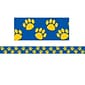 Teacher Created Resources Blue with Gold Paw Prints Border Trim, 35 Feet Per Pack, 6 Packs (TCR4643-6)