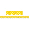 Teacher Created Resources Yellow Mini Polka Dots Border Trim, 35 Feet Per Pack, 6 Packs (TCR4668-6)