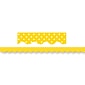 Teacher Created Resources Yellow Mini Polka Dots Border Trim, 35 Feet Per Pack, 6 Packs (TCR4668-6)
