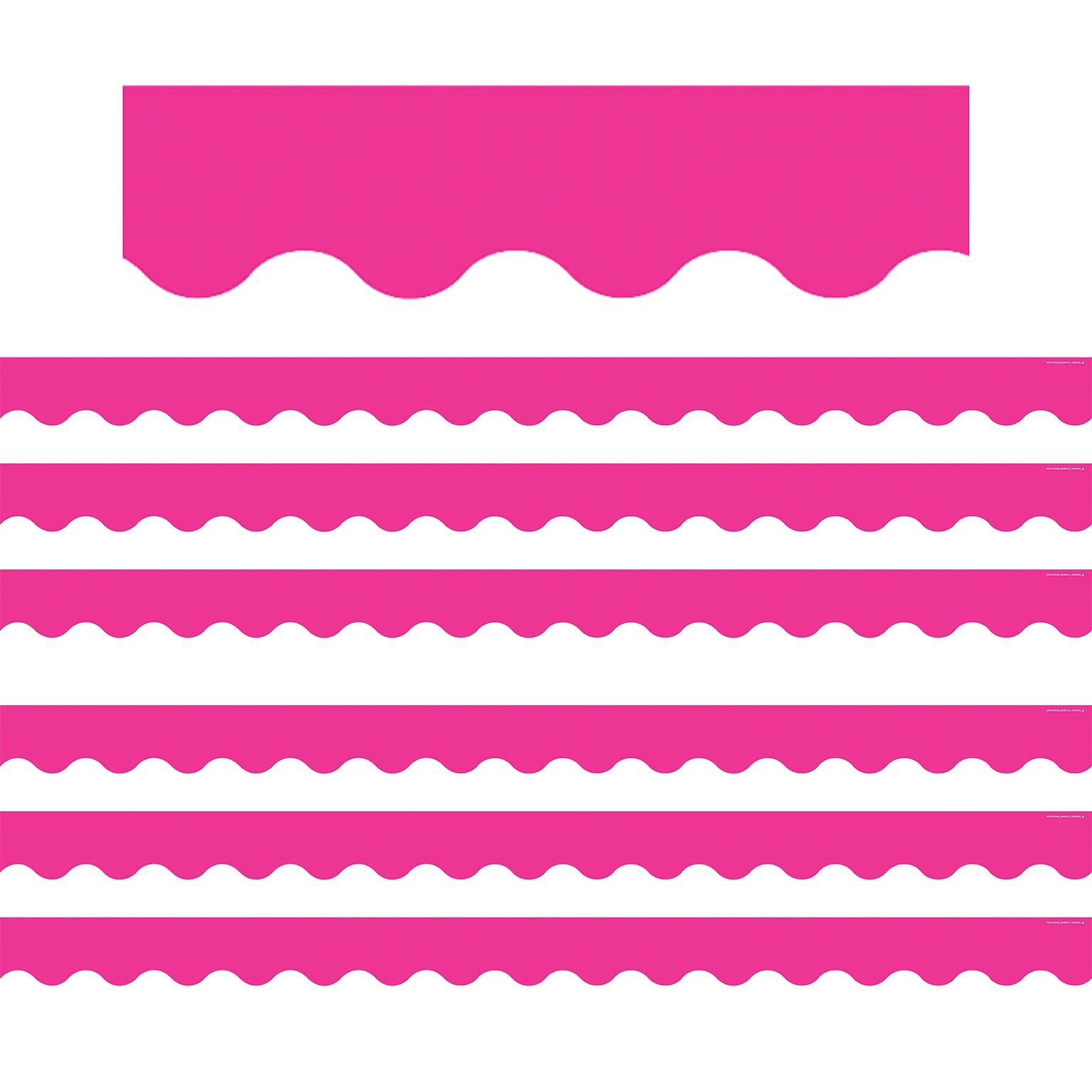 Teacher Created Resources Hot Pink Scalloped Border Trim, 35 Feet Per Pack, 6 Packs (TCR5582-6)