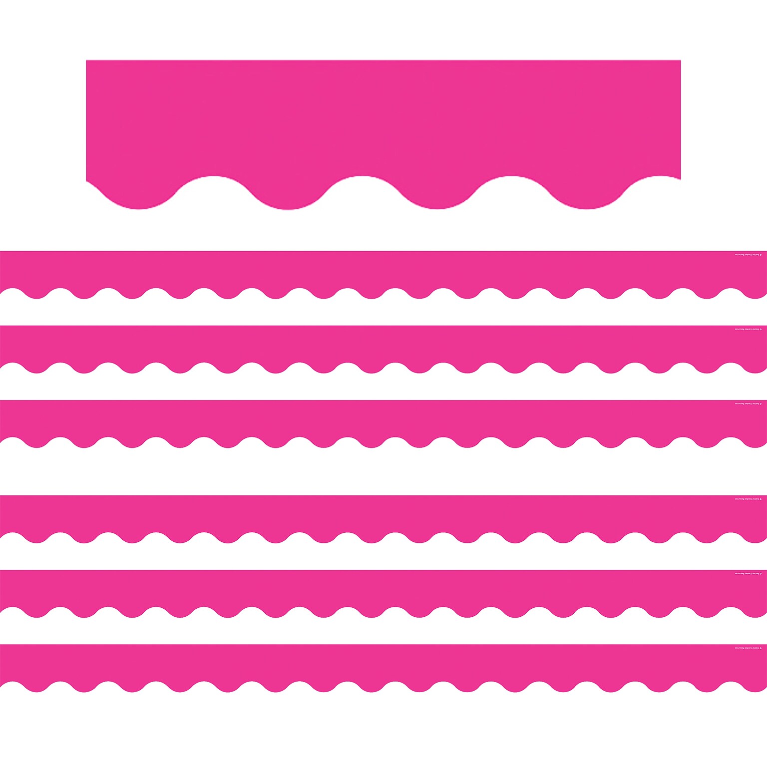 Teacher Created Resources Hot Pink Scalloped Border Trim, 35 Feet Per Pack, 6 Packs (TCR5582-6)