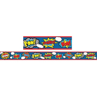 Teacher Created Resources Superhero Straight Border Trim, 35 Feet Per Pack, 6 Packs (TCR5586-6)