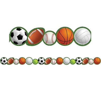 Teacher Created Resources Die-Cut Border, 2.75" x 210', Sports (TCR5596-6)