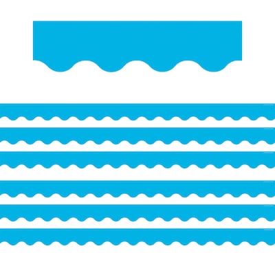 Teacher Created Resources Aqua Scalloped Border Trim, 2.19 x 35, 6 Packs (TCR5703-6)