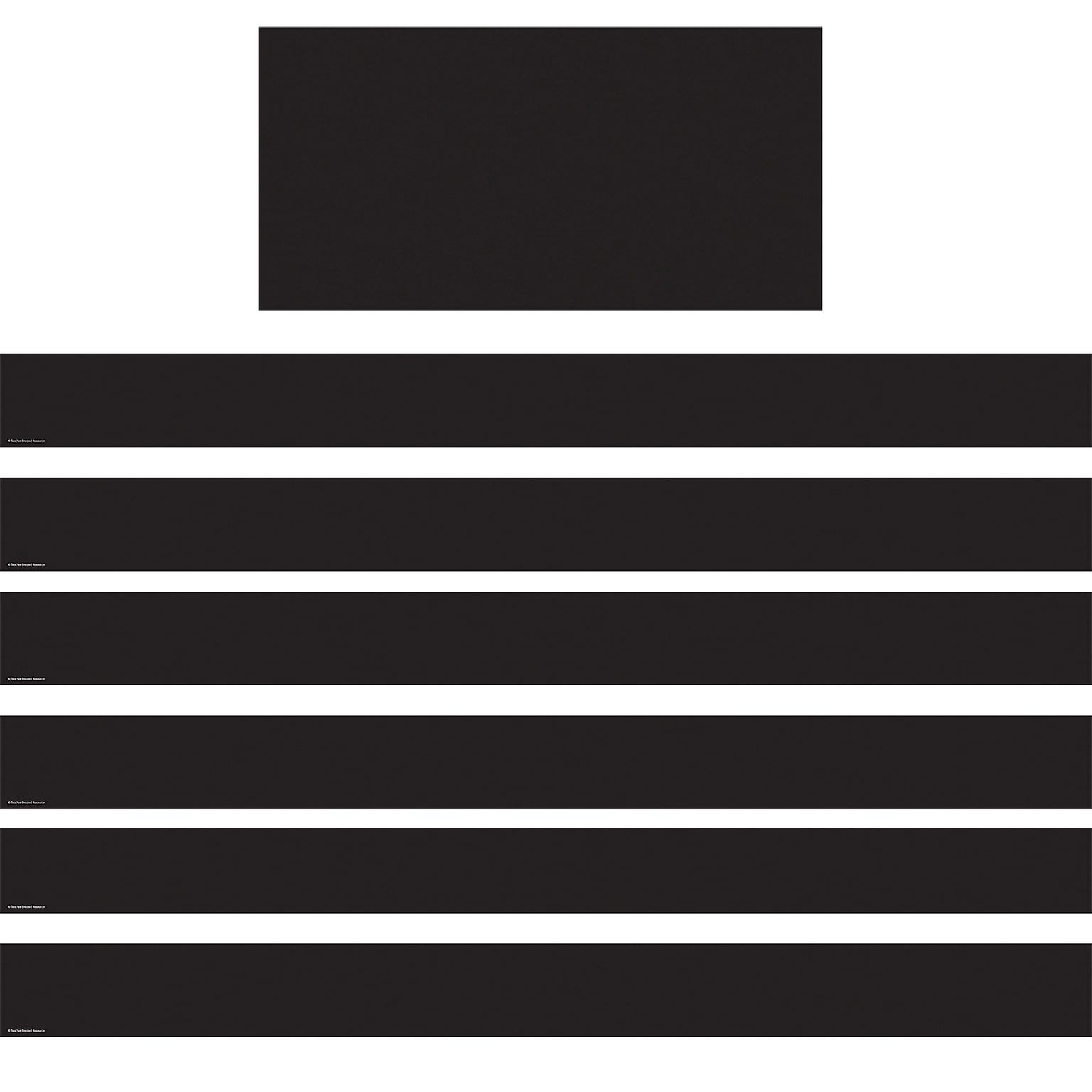 Teacher Created Resources Black Straight Border Trim, 35 Feet Per Pack, 6 Packs (TCR5789-6)