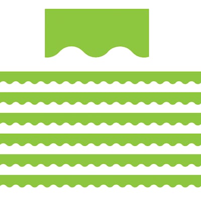 Teacher Created Resources Lime Scalloped Border Trim, 35 Feet Per Pack, 6 Packs (TCR6001-6)