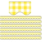 Teacher Created Resources Scalloped Border, 2.19" x 210', Yellow Gingham (TCR8500-6)