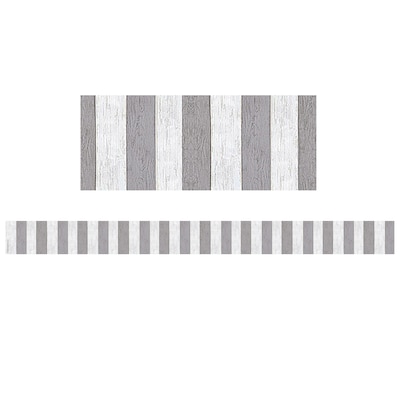 Teacher Created Resources Modern Farmhouse Straight Border, 3 x 210, Gray Stripes (TCR8515-6)